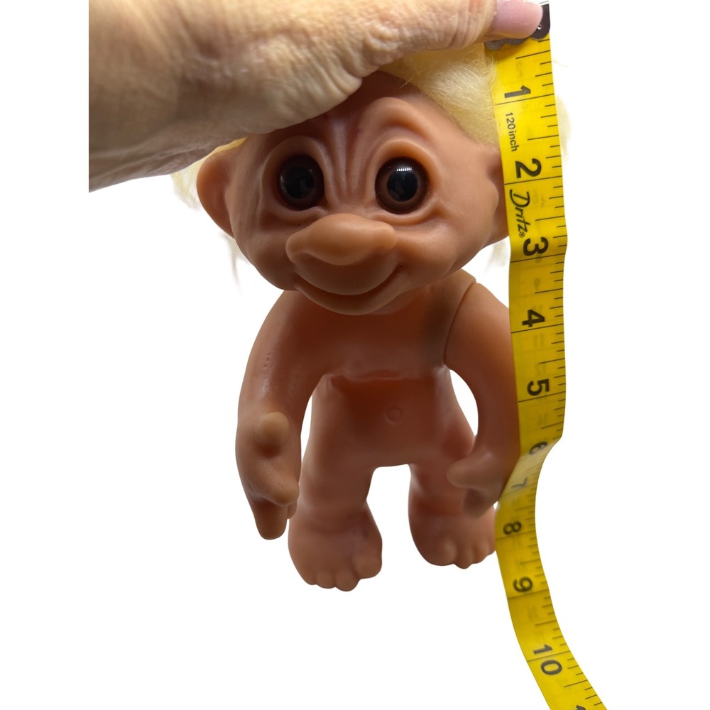 Vintage‎ Troll Doll Yellow Hair 5 Inch Vinyl Figure Collectible 604 Markings - Picture 7 of 7
